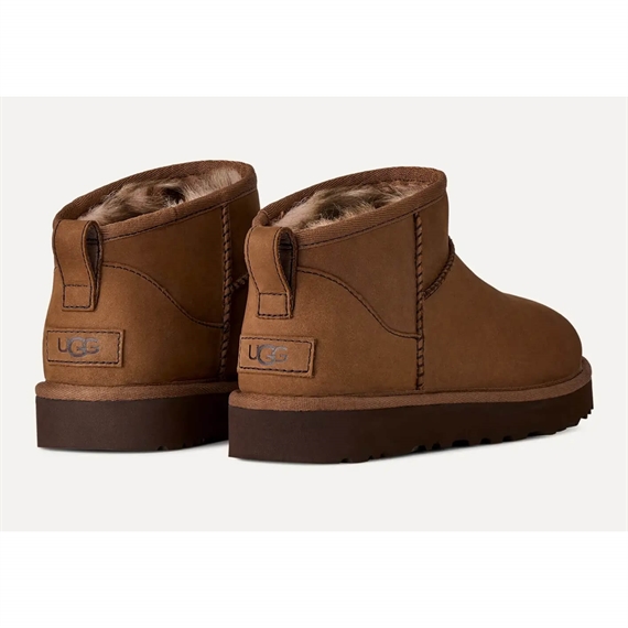 UGG Classic Ultra Mini Nubuck Støvler, Dark Chestnut
